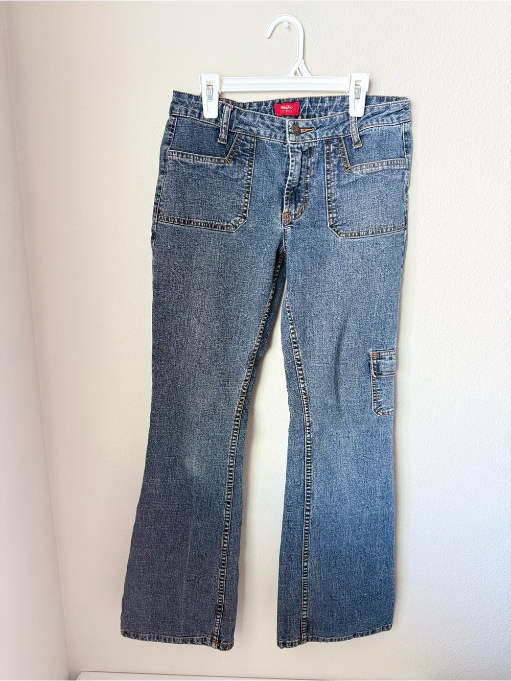 Vintage Y2K Mossimo Stretch Jeans, Womens Size 5 Low-Rise, Bootcut Flare